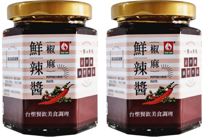 台塑餐飲 椒麻鮮辣醬, 180g, 2罐