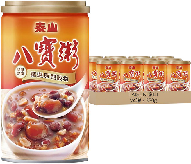 TAISUN 泰山 八寶粥, 330g, 24罐