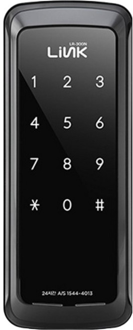 유니코 Link 번호전용 실속형 보조키 디지털 손잡이 없음 도어락, LR-300N, 방문설치