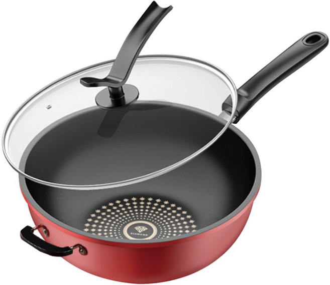 ANDY MAY2 晶鑽超輕量不沾炒鍋 附玻璃蓋 AM-D906-A, 1個, 34cm