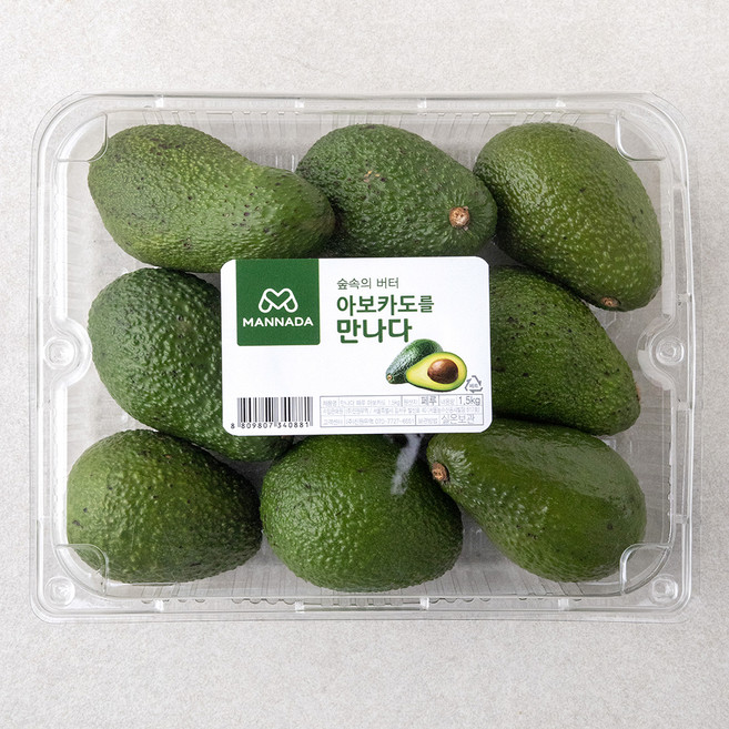 만나다 페루 아보카도, 1.5kg, 1개