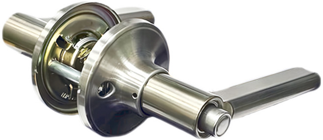 FAULTLESS 加安牌 按鈕式水平鎖 把手細 60mm 浴廁 銀色, 1個