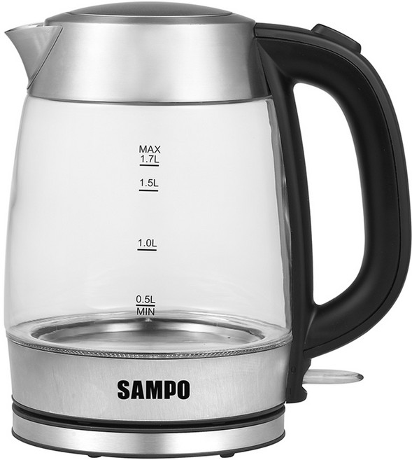 SAMPO 聲寶 玻璃快煮壺1.3kg 1.7L, KP-CB17G