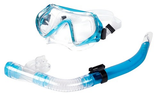 浮潛面鏡 + 呼吸管 BN-507, 水藍色