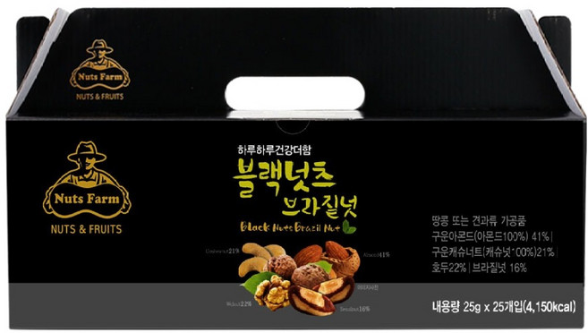 NUTS FARM Black Nuts綜合巴西堅果, 625g, 1盒