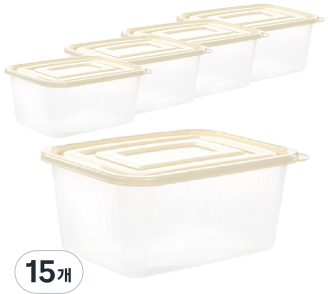 쿡앤락 대용량 멀티 밀폐용기, 15개, 6.5L