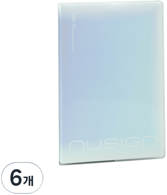 NUSIGN 紐賽 EVA封面精裝日誌 辦公用橫線筆記本 72p, 藍色, 6個