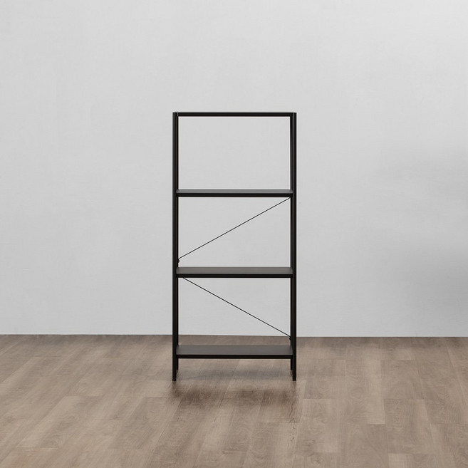 HOLA 和樂家居 伊登鐵製烤漆層架, 黑色, 4層