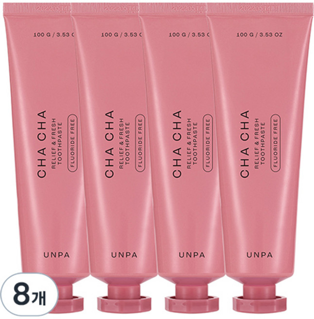 언파 차차릴리프앤프레시 치약, 100g, 8개