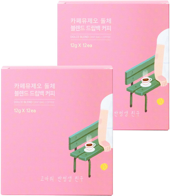 카페뮤제오 돌체 블랜드 드립백커피, 12g, 12개입, 2개