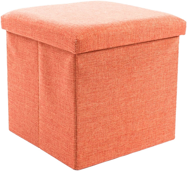 小麥購物 儲物收納凳 正方形 C165 1178g, 1個, 橘色
