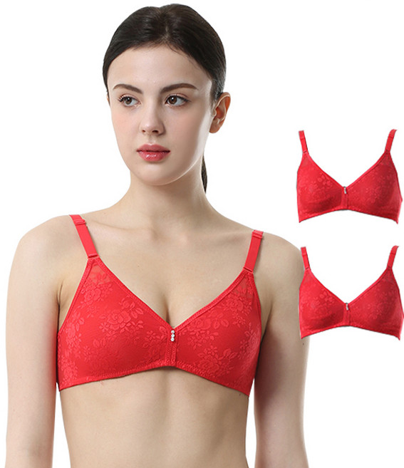 캐리루시 인견 홑겹 브라 2p