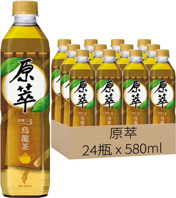 原萃 文山包種烏龍茶, 580ml, 24瓶