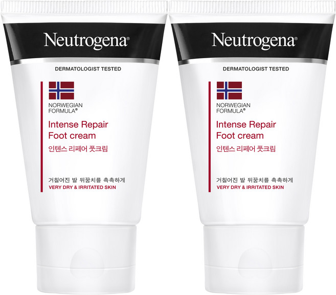 뉴트로지나 인텐스 리페어 풋크림, 1개입, 2개, 56g