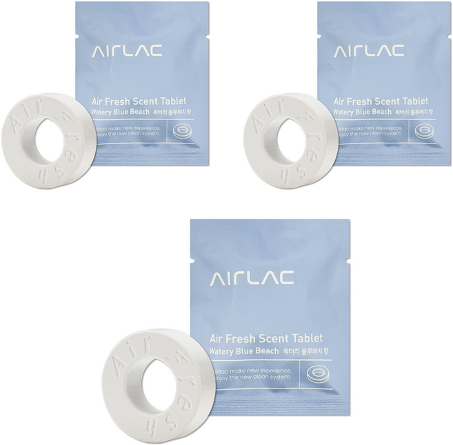 에어락 미니 의류관리 향기 타블렛 워터리 블루비치, 7g, 3개, 워터리 블루비치 향