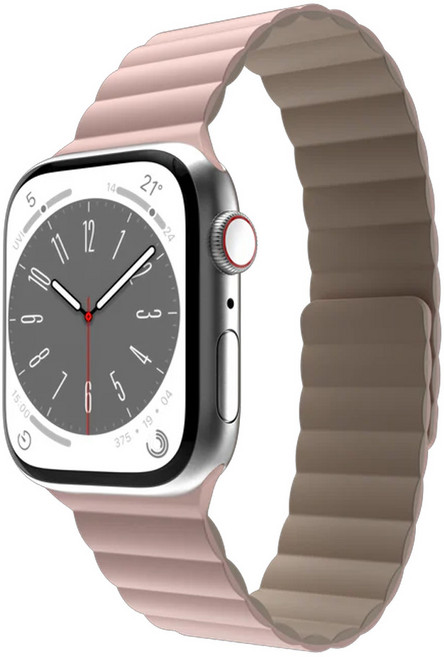 MAGEASY SKIN 磁吸矽膠防水錶帶 Apple Watch, 粉色, 1個