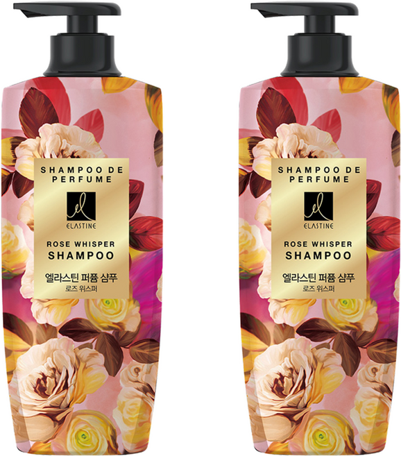 엘라스틴 퍼퓸샴푸 로즈 위스퍼, 600ml, 2개