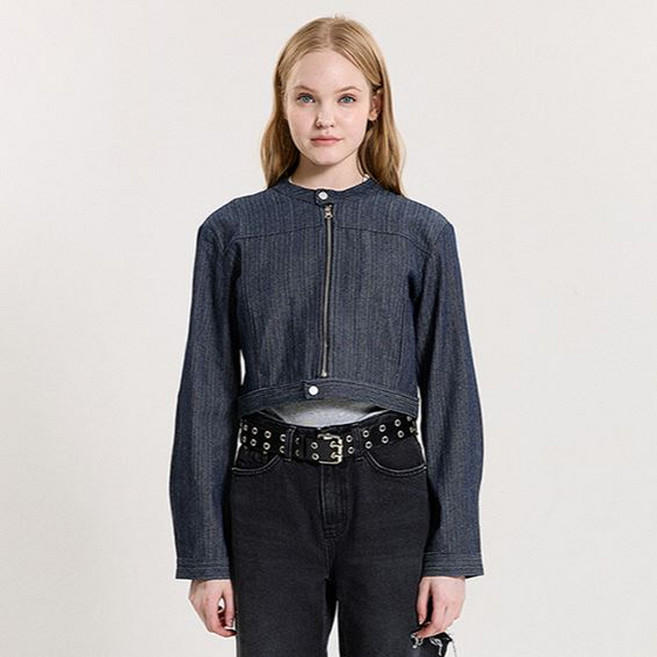 PINK PINEAPPLE 女款 DENIM BIKER 夾克