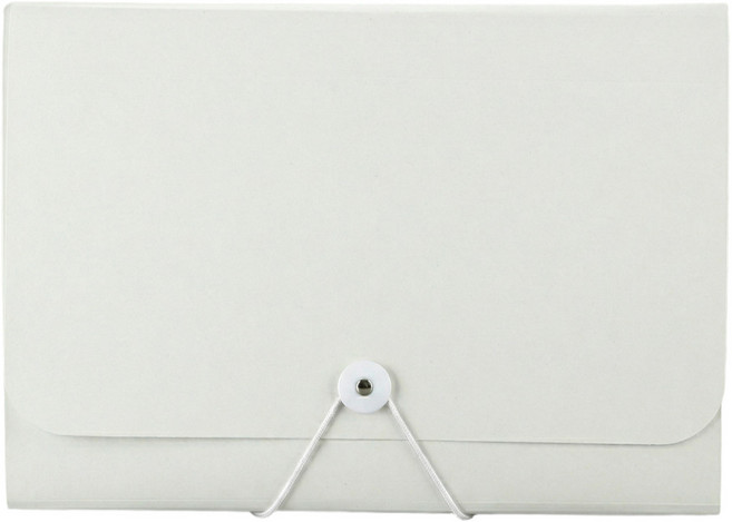 빅벅 아코디언 파일 수납 정리 13칸, 투명 화이트, 1개