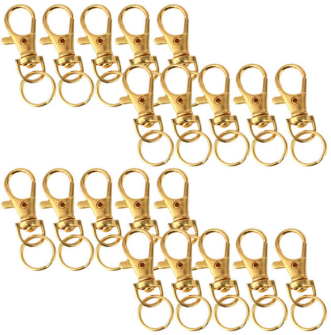 다연경 휴대폰 스트랩 부자재 오링 달린 개고리, 골드, 20개