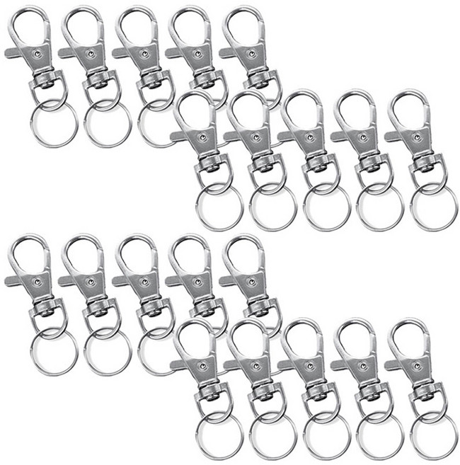 다연경 휴대폰 스트랩 부자재 오링 달린 개고리, 실버, 20개