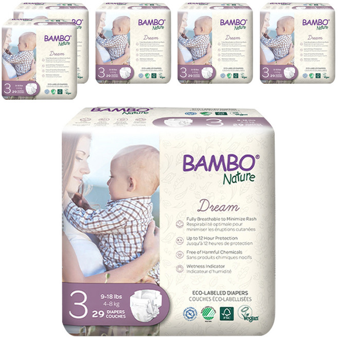 밤보네이처 드림 밴드형 기저귀 남여공용, 3단계, 174매