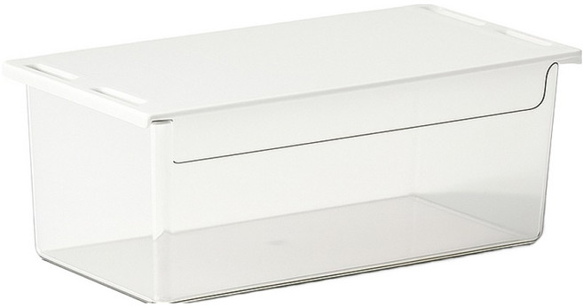 쏠라프 무타공 부착식 슬라이딩 다용도 히든 미니서랍 대형, 투명, 1개