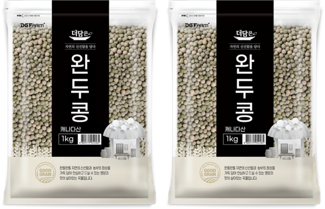 더담은 완두콩, 1kg, 2개