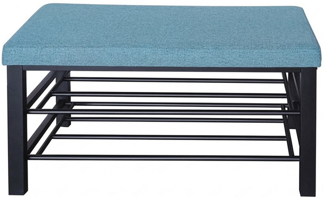 dami LIVING 舒芙特 鐵管穿鞋椅 6836 6.8kg, 藍色, 3層