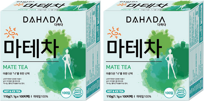 다하다 마테차 티백, 1.1g, 100개입, 2개