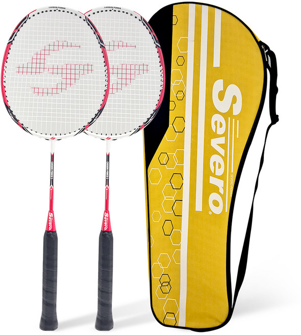 세베로 카본파워5미니 배드민턴 라켓 2p + 풀커버, 1세트