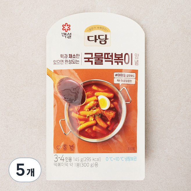 다담 국물 떡볶이 양념, 145g, 5개