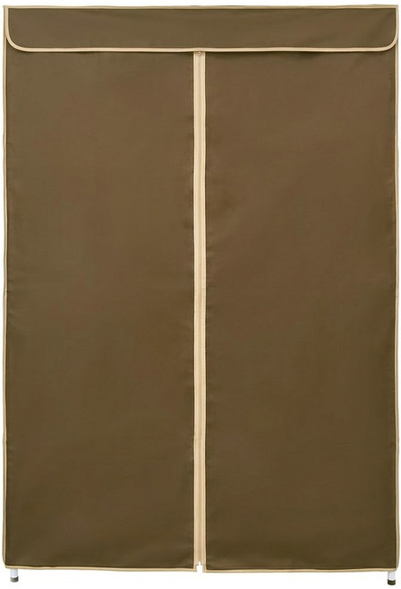 dayneeds 日需百備 輕型三層單桿衣櫥置物架 含防塵布套 1個, 咖啡色