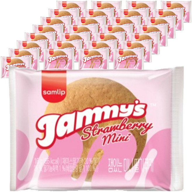재미스 잼있는 미니딸기쿠키, 16g, 30개