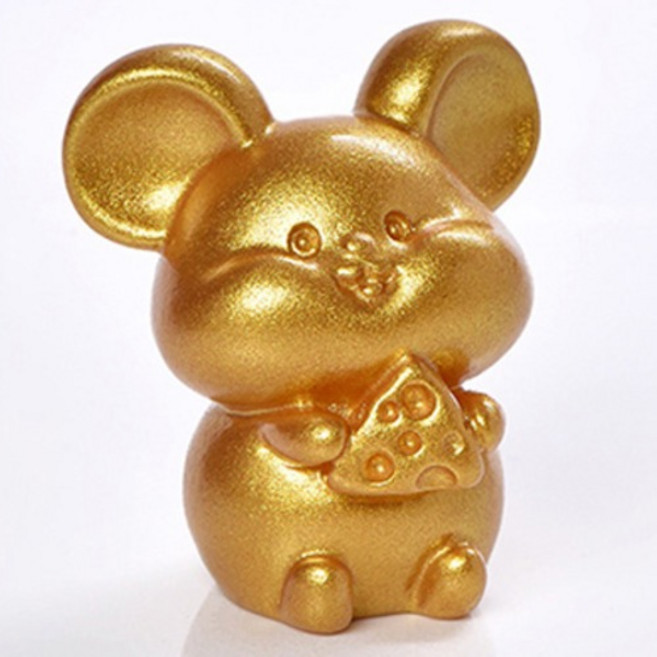 더플로우커머스 12간지 행운 띠별 동물 골드 장식품, 쥐