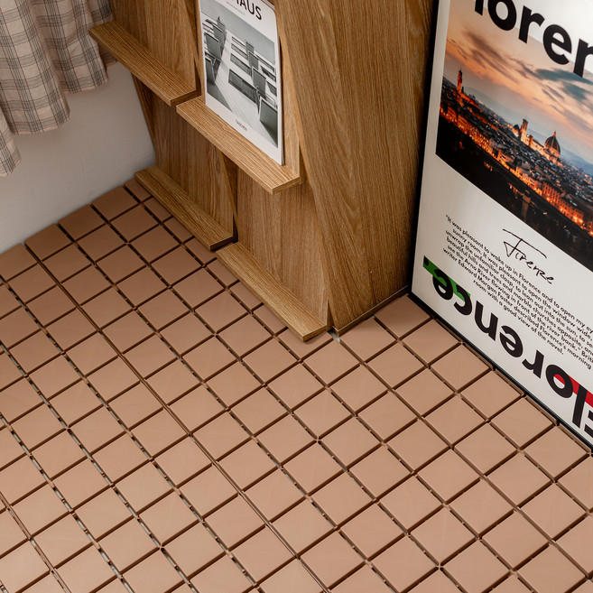 탐사 타일형 조립마루, 소프트브라운, 9개