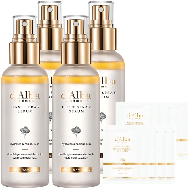 달바 화이트 트러플 퍼스트 스프레이 세럼 100ml x2p + 약산성 젤 클렌저 3ml x 5p, 2세트 - 쿠팡