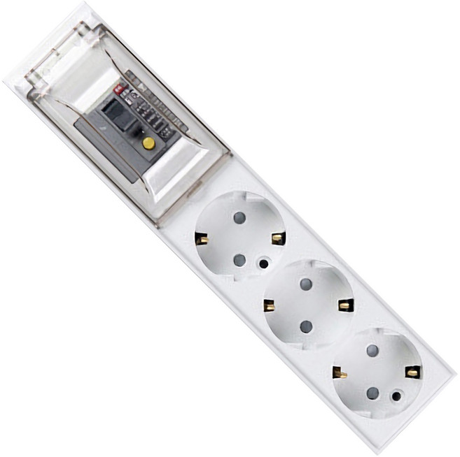 이어지다 누전차단 고용량 멀티탭 3구 OSN323, 8m, 화이트, 1개