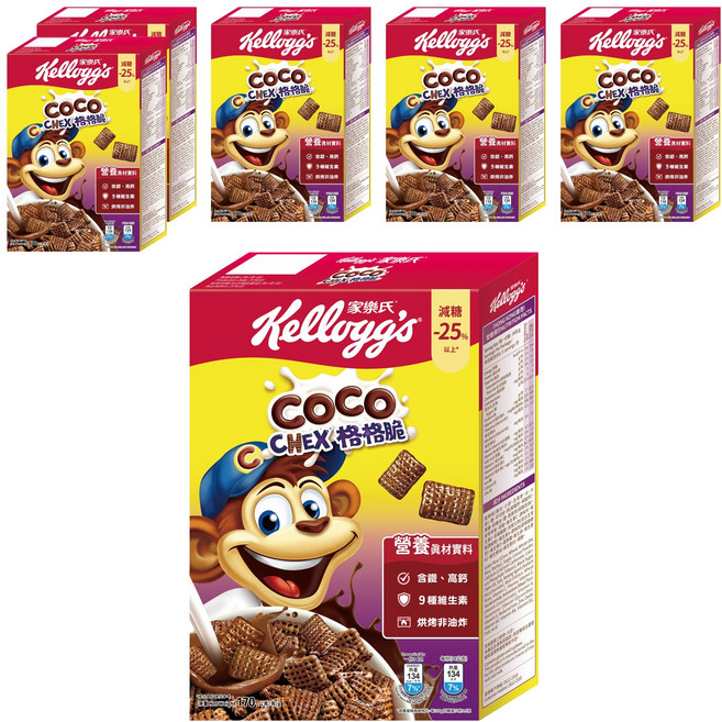 Kellogg's 家樂氏 COCO 可可猴 格格脆, 170g, 6盒