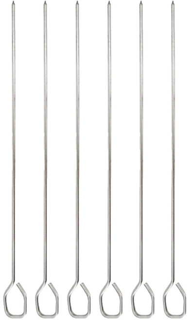 點秋香 正304不鏽鋼 燒烤針, 6支, 銀色