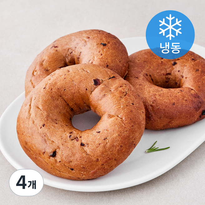 더건강한쌀베이글 시나몬레이즌 쌀베이글 3개입 (냉동), 315g, 4개