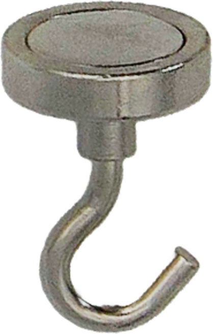 強力磁鐵掛勾 垂直承重34kg 5個, 銀色, 1包