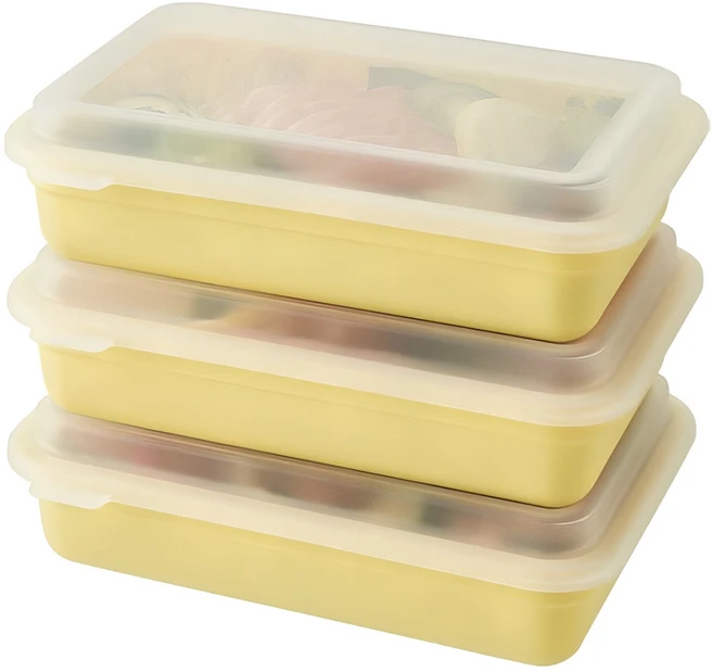 락앤락 DosiLock 밀프랩 1단 도시락, 옐로우, 3개 - 쿠팡