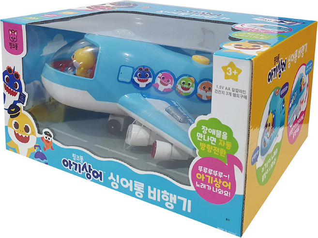 핑크퐁 아기상어 싱어롱 비행기, 혼합색상, 1개