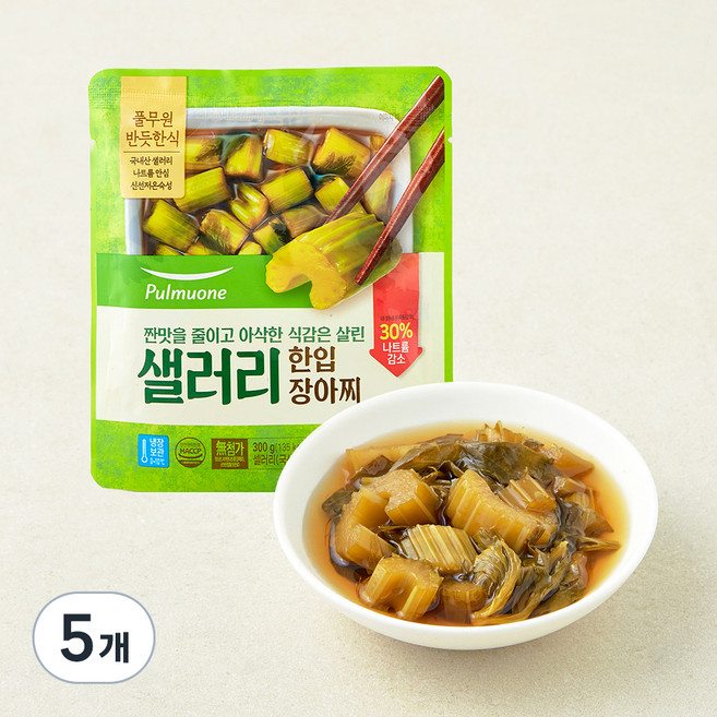 풀무원 샐러리 한입장아찌, 300g, 5개