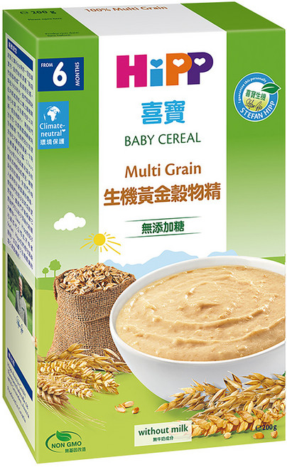 HiPP 喜寶 寶寶綜合黃金穀物精 6個月以上, 200g, 1盒