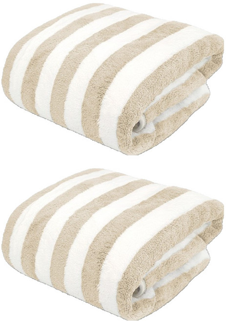 원이네 스프라이트 소프트 샤워타월 70 × 140cm, 베이지, 2개