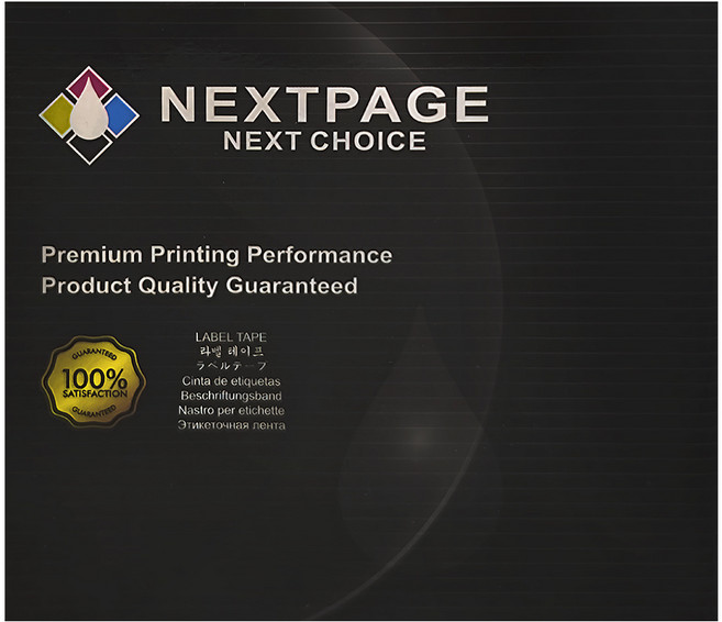 NEXTPAGE 台灣榮工 LK-4TWN 透明底白字副廠標籤帶 適用於 EPSON 標籤機, 12mm, 透明底白字