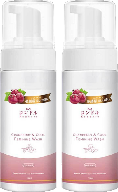 Kondoru 康朵蔓越莓涼感私密處嫩白慕斯, 150ml, 2瓶