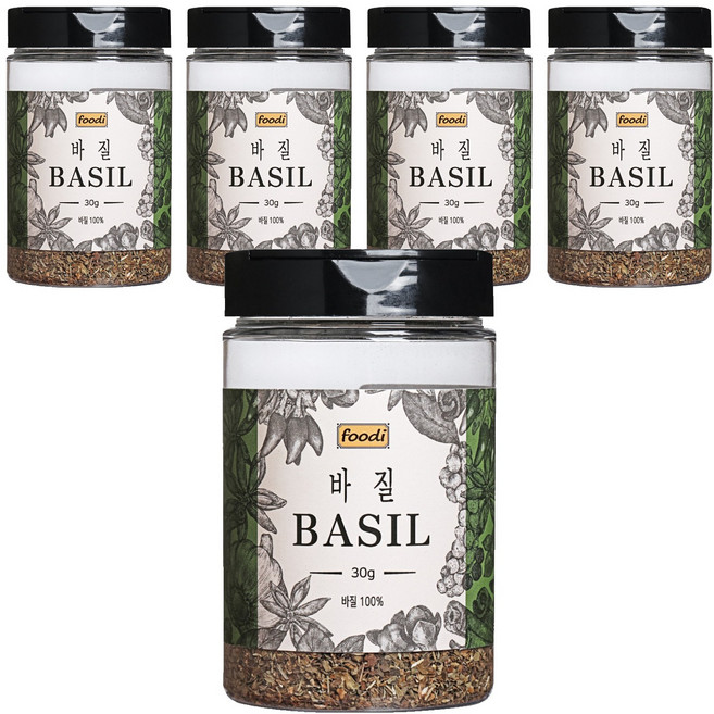Foodi 바질, 30g, 5개